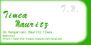 timea mauritz business card
